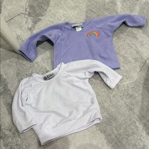 Dori Creations Purple and White Kids Sweatshirts